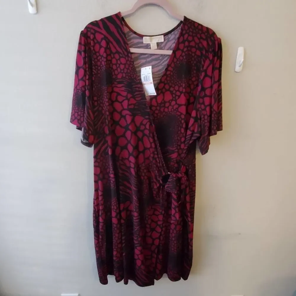 Michael kors floral faux wrap stretch dress plus‎ size 2X NEW!!!!
